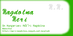 magdolna meri business card